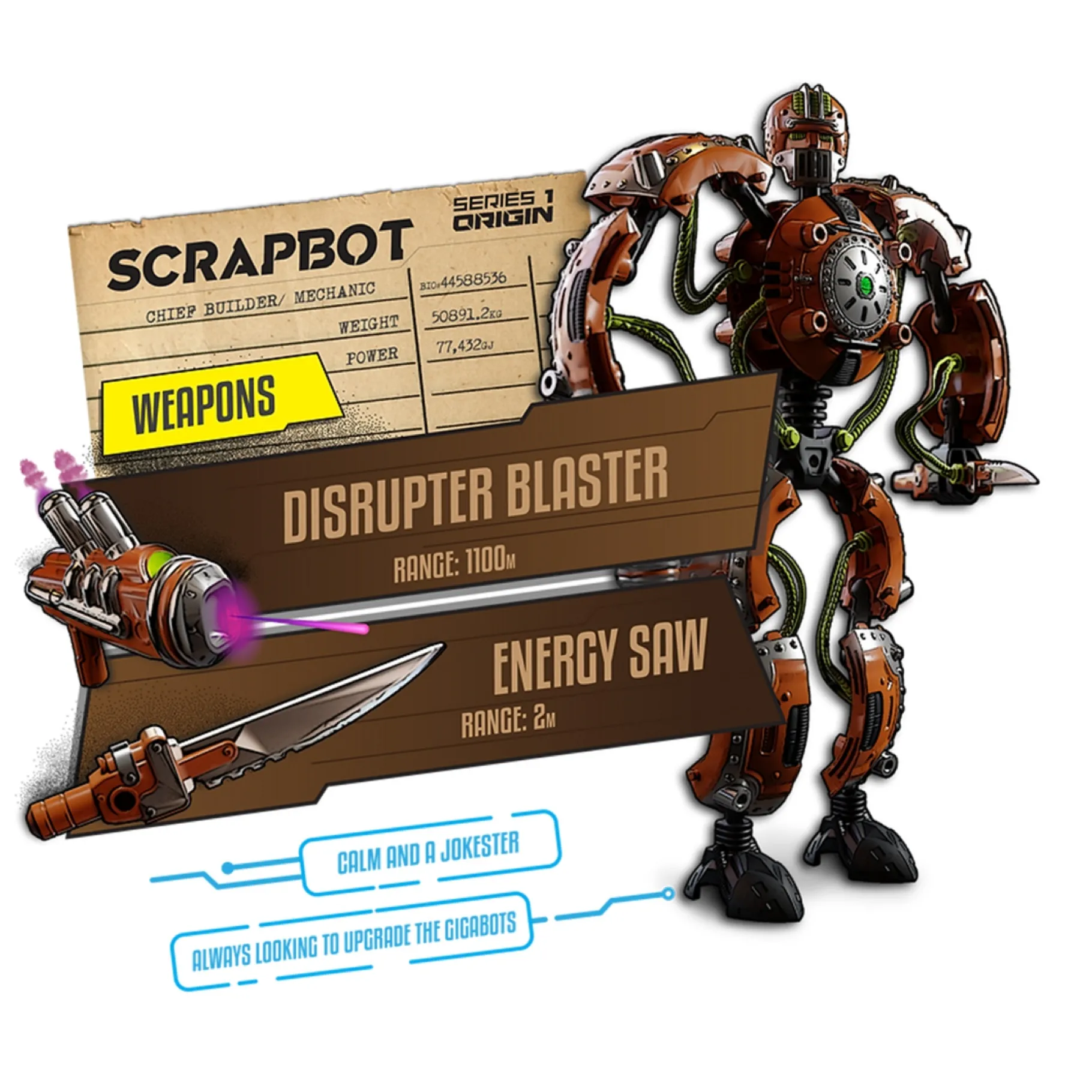 Actiefiguren|Jongens> Giga Bots Energy Core Scrapbot