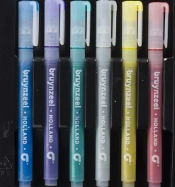 Tekenen / Kleuren>Bruynzeel Glitter Viltstiften 6 Stuks