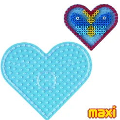 Strijkkralen>Hama Maxi Strijkkralen Grondplaat Hart Transparant