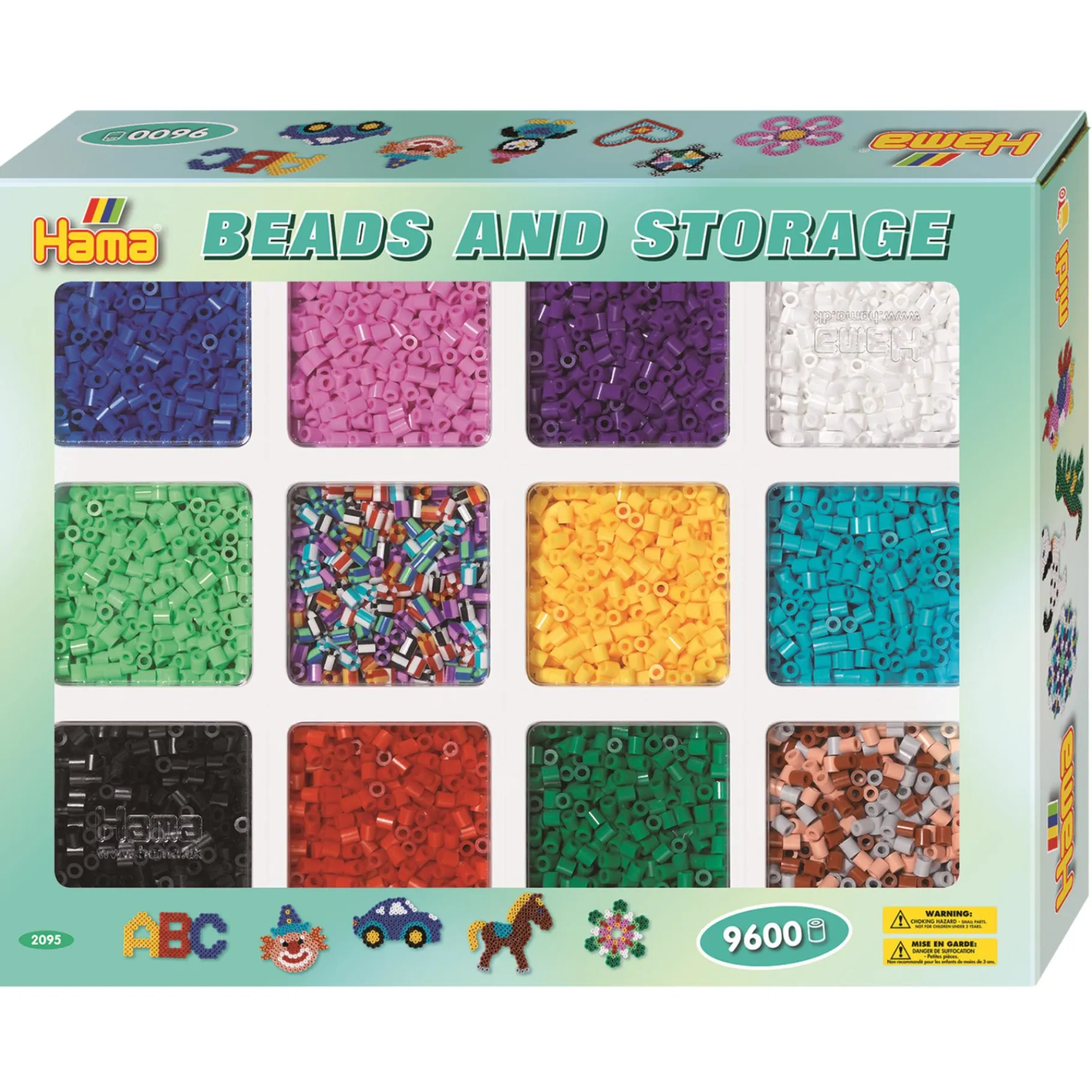 Strijkkralen|Plucheknuffels> Hama strijkkralen 9600 stuks met opbergbox