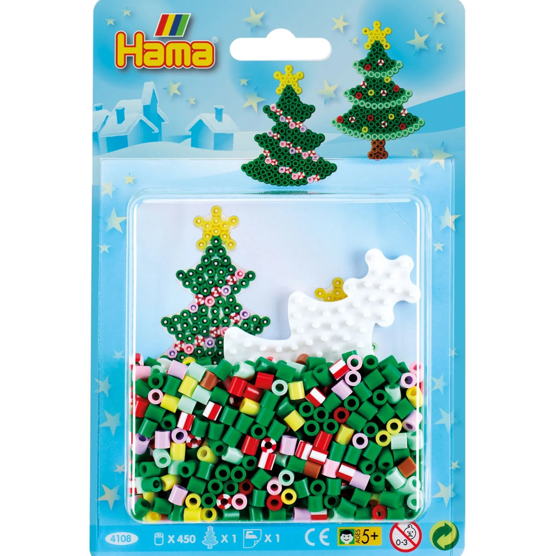 Strijkkralen> Hama Strijkkralen Blister Pack Kerstboom 450 Stuks