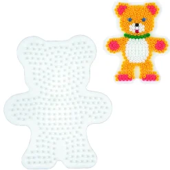 Strijkkralen>Hama Strijkkralen Grondplaat Beer Wit