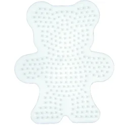 Strijkkralen>Hama Strijkkralen Grondplaat Beer Wit