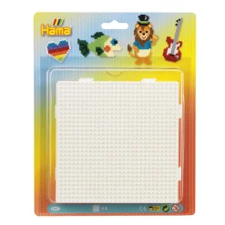 Strijkkralen>Hama Strijkkralen Grondplaat Blister Groot Koppelbaar 4 Stuks Wit