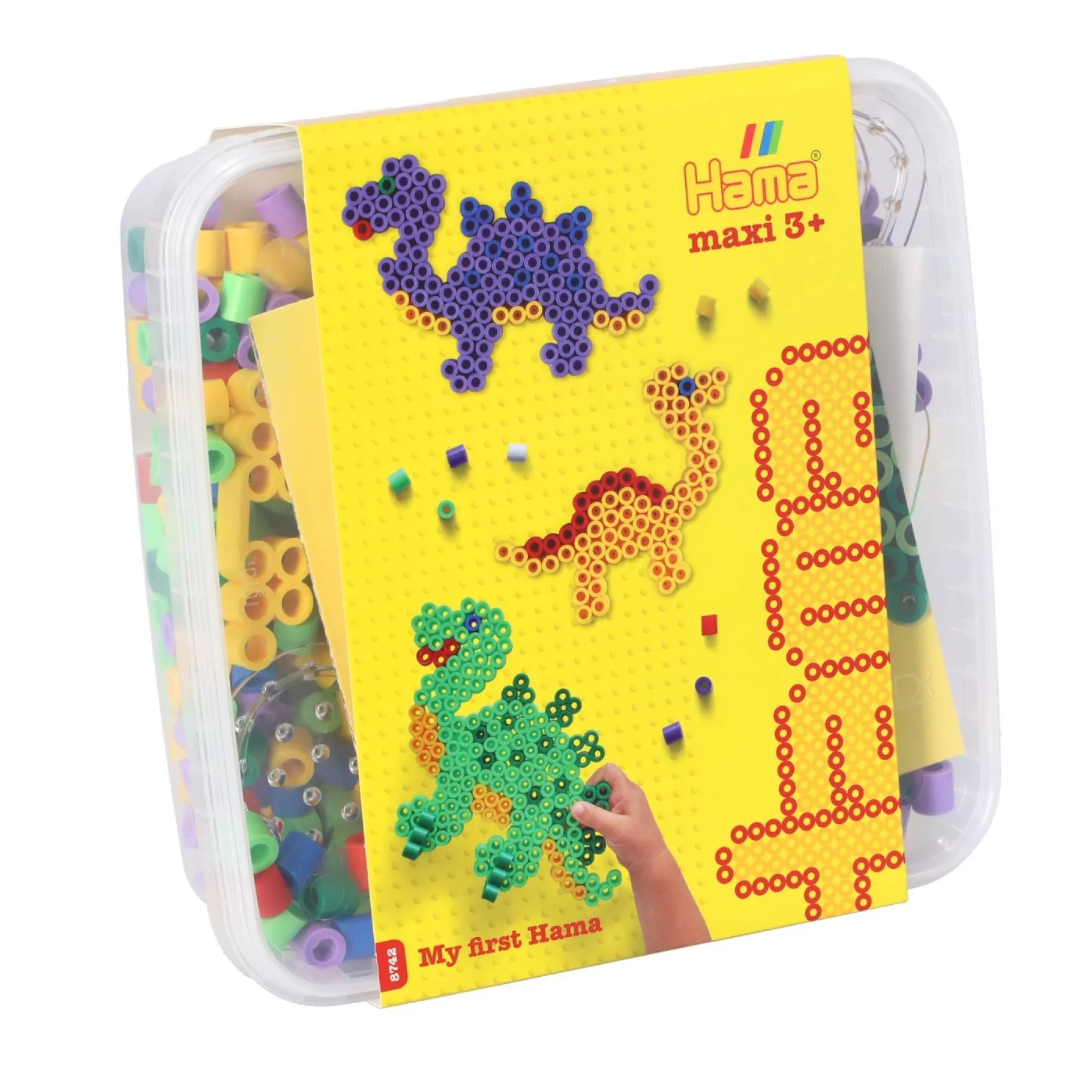 Strijkkralen> Hama strijkkralen maxi 600 stuks dino's in box