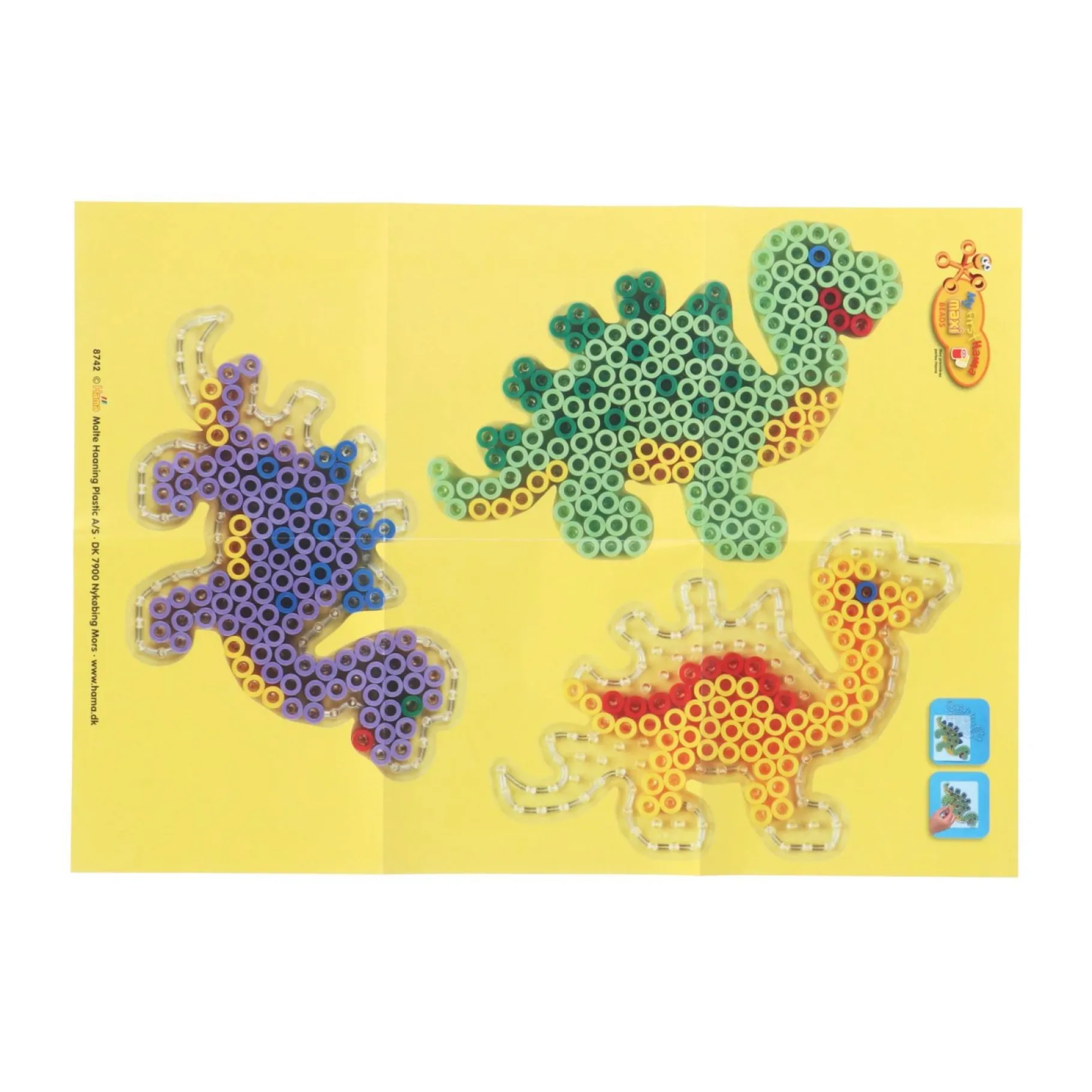 Strijkkralen> Hama strijkkralen maxi 600 stuks dino's in box