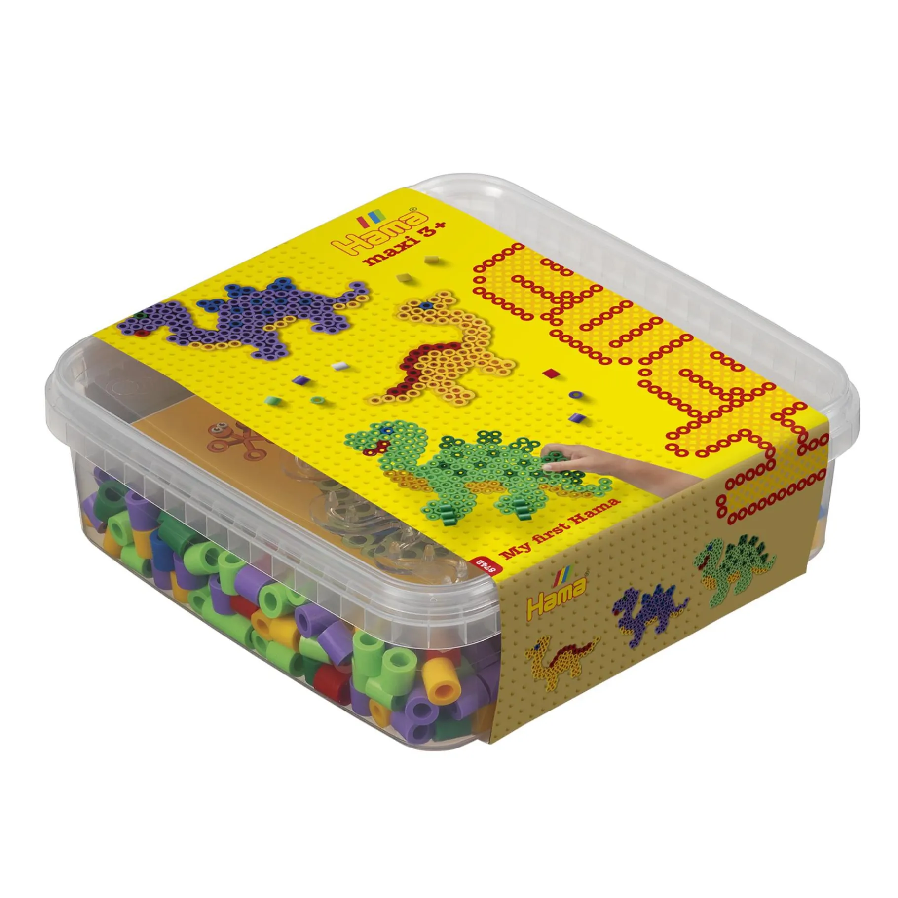 Strijkkralen> Hama strijkkralen maxi 600 stuks dino's in box