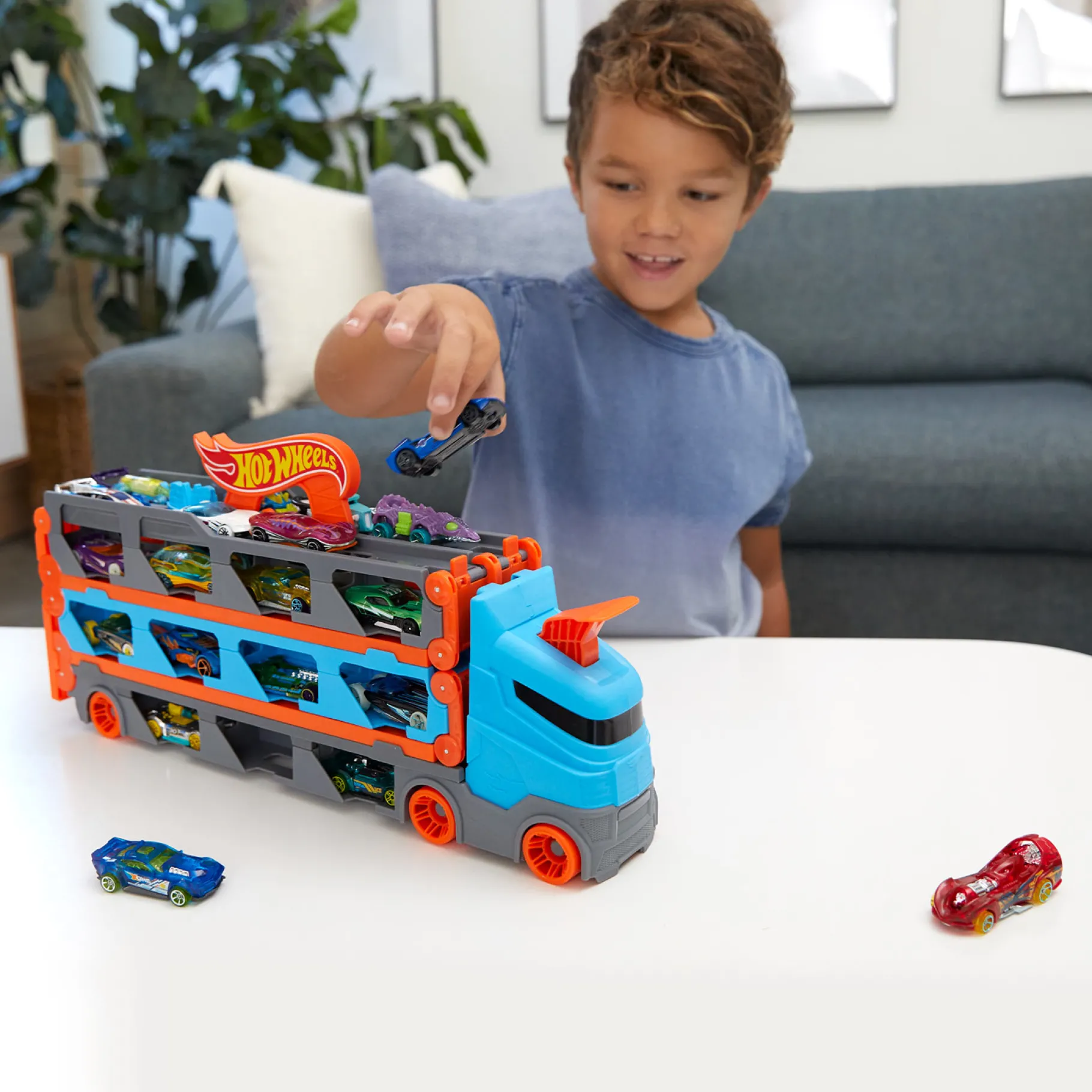 Auto's|Jongens>Mattel Hot Wheels City Speedway Transportwagen