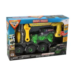 Jongens|Auto's> Hot Wheels Monster Jam Mechanix 1:18 Build 'N Re-Build Grave Digger