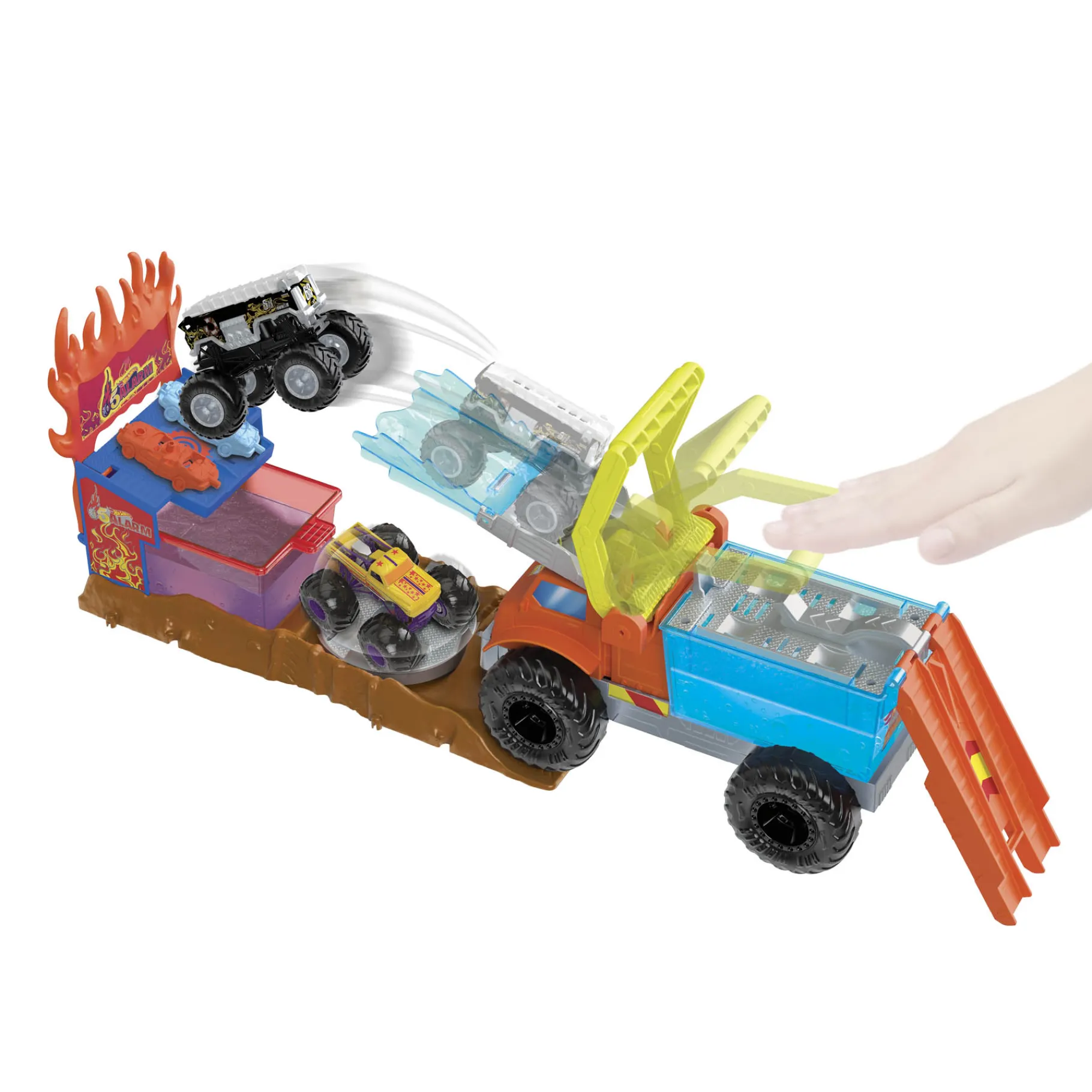 Stuntsets|Jongens> Hot Wheels Monster Trucks Fire Crash Challenge