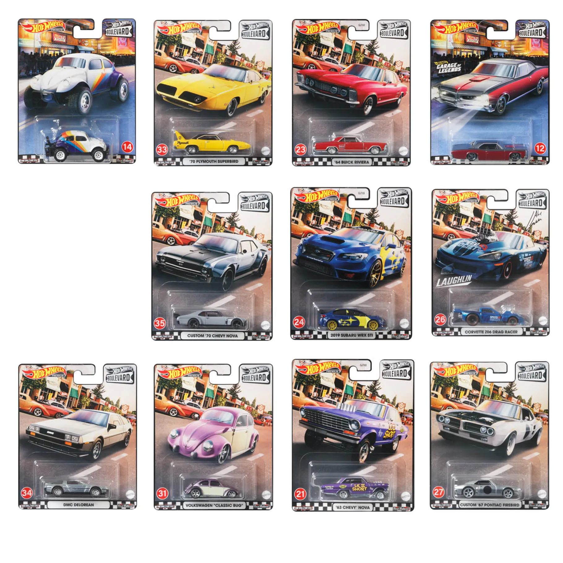 Voertuigen|Jongens>Mattel Hot Wheels Premium Boulevard Assorti