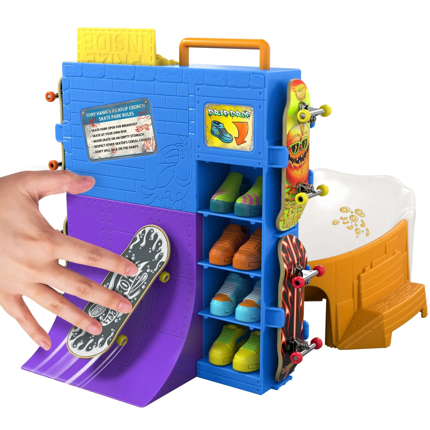 Stuntsets|Jongens> Hot Wheels Skate Tony Hawk Cereal Skate Bowl