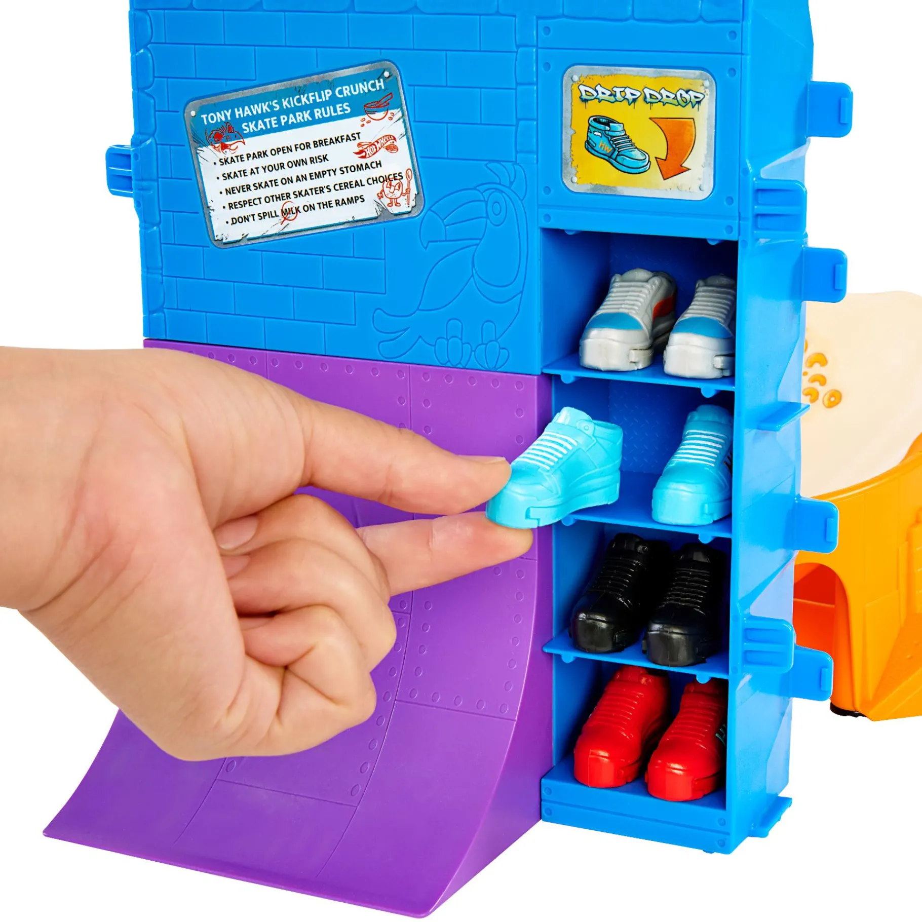 Stuntsets|Jongens> Hot Wheels Skate Tony Hawk Cereal Skate Bowl