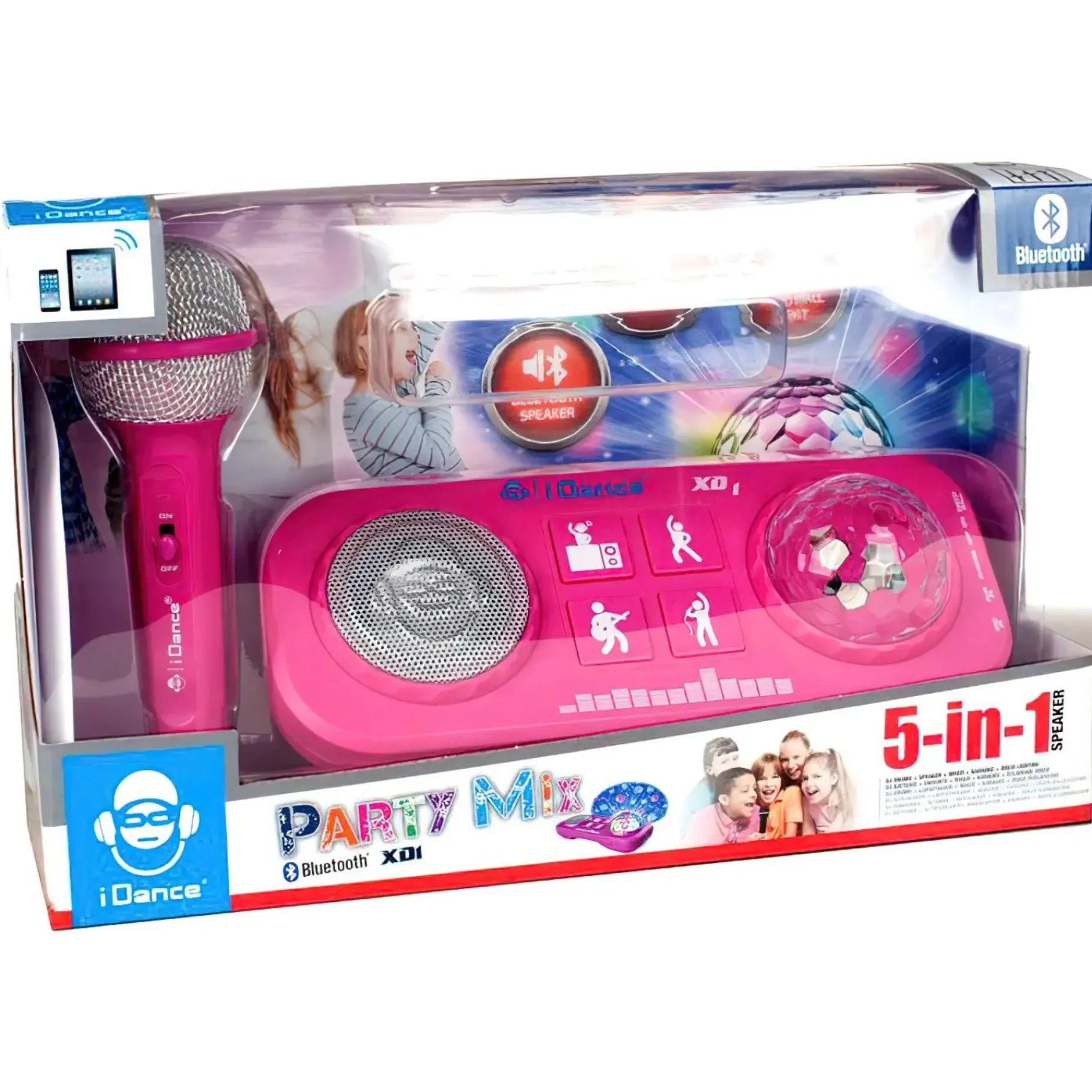 Disco> Idance Party Mix Set Roze met Licht, Geluid en Mic