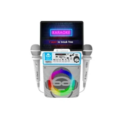 Disco> Idance partybox groove karaoke machine met 2 microfoons