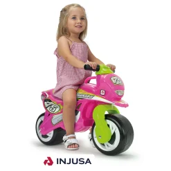 Loopfiguren>Injusa Loopfiets Motor Tornado Roze