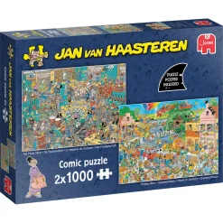 Legpuzzels>Jumbo Jan van Haasteren De Muziekwinkel & Â Vakantiekriebels 2 x 1000 stukjes