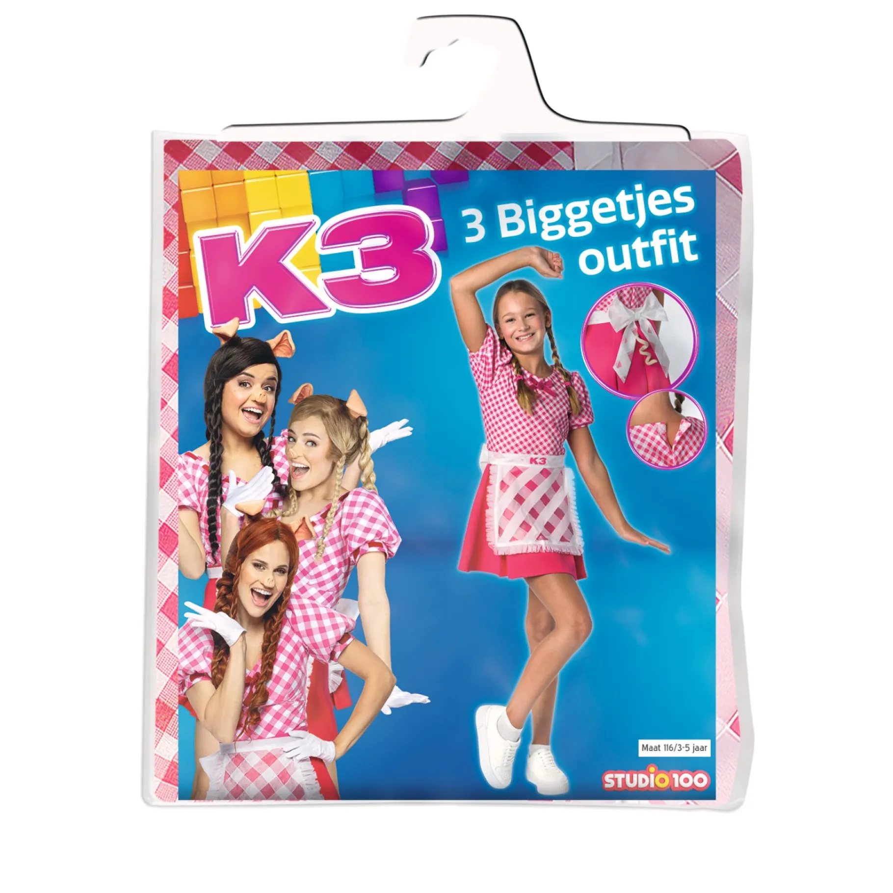 Verkleden|Jongens>Studio 100 K3 Verkleedjurk 3 Biggetjes 3-5 jaar