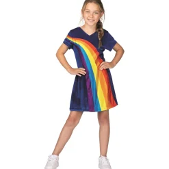 Verkleden|Meisjes>Studio 100 K3 Verkleedkleding Jurk Regenboog Blauw  v