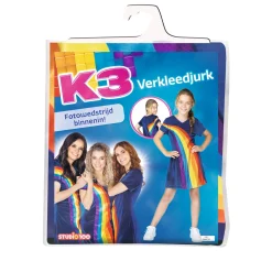 Meisjes|Verkleden>Studio 100 K3 Verkleedkleding Jurk Regenboog Blauw 6-8 Jaar