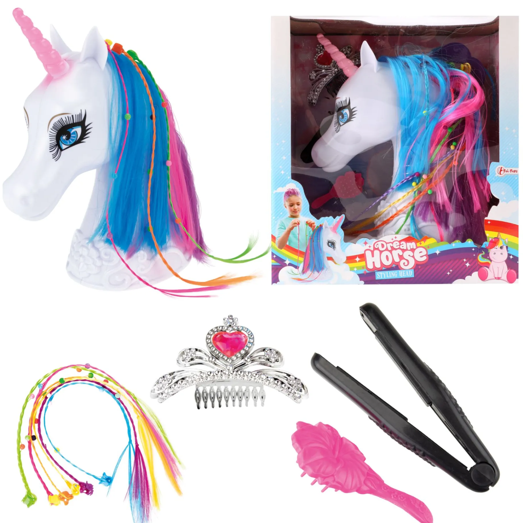 Kapkop> Kapkop eenhoorn met accessoires