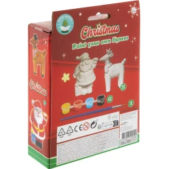 Gips></noscript> Kerst gipsset 2 figuren 7 cm 2 assorti