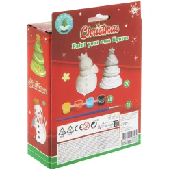 Gips></noscript> Kerst gipsset 2 figuren 7 cm 2 assorti