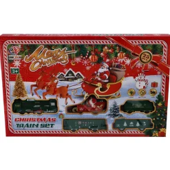 Voertuigen> Kersttrein met licht en geluid 25 delig