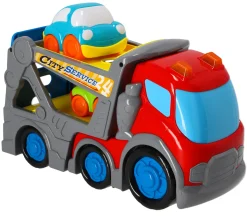 Voertuigen|Baby Voertuigen> KiddyGo auto transporter 31 cm met licht en geluid