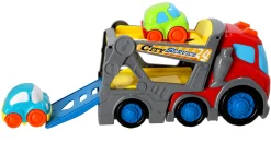 Voertuigen|Baby Voertuigen></noscript> KiddyGo auto transporter 31 cm met licht en geluid