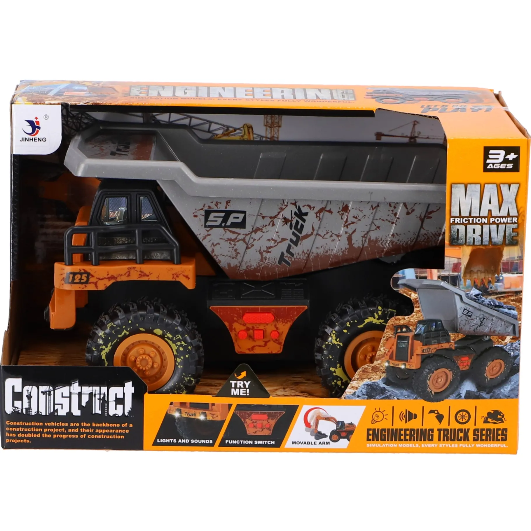 Voertuigen|Jongens> Kiepwagen Constructie Met Licht En Geluid