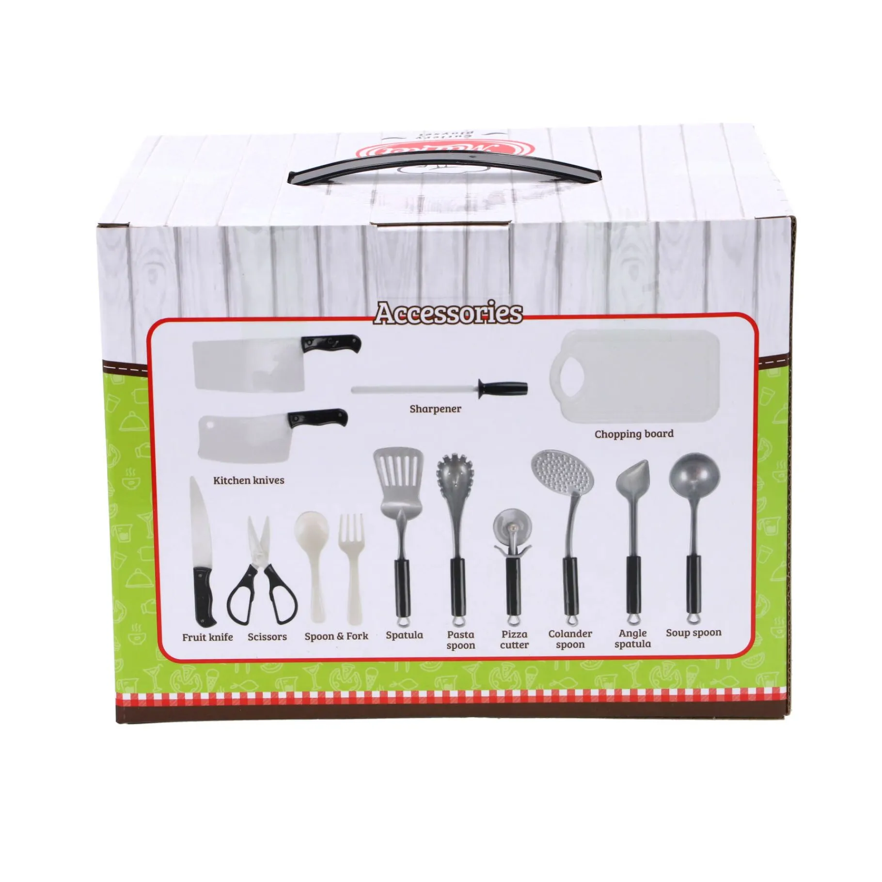 Keukengerei|Meisjes> Kinder keuken messenset 16-delig