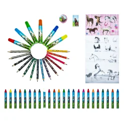 Tekenen / Kleuren> Kleurkoffer Paarden 51-delig