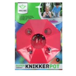 Knikkers> Knikkerpot Groot Met 10 Knikkers 4 Assorti