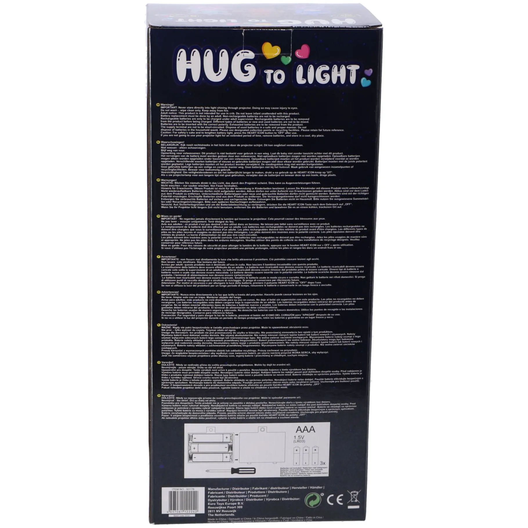 Plucheknuffels> Knuffel Pluche Dier Met Projector 3 Assorti