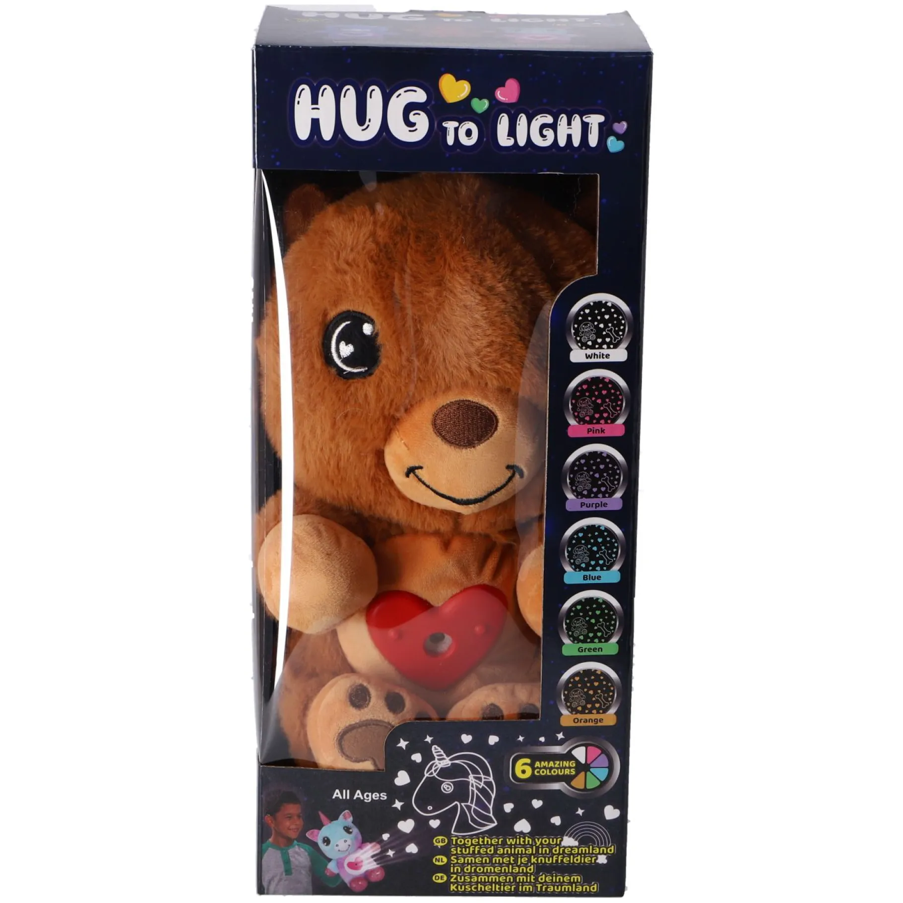 Plucheknuffels> Knuffel Pluche Dier Met Projector 3 Assorti