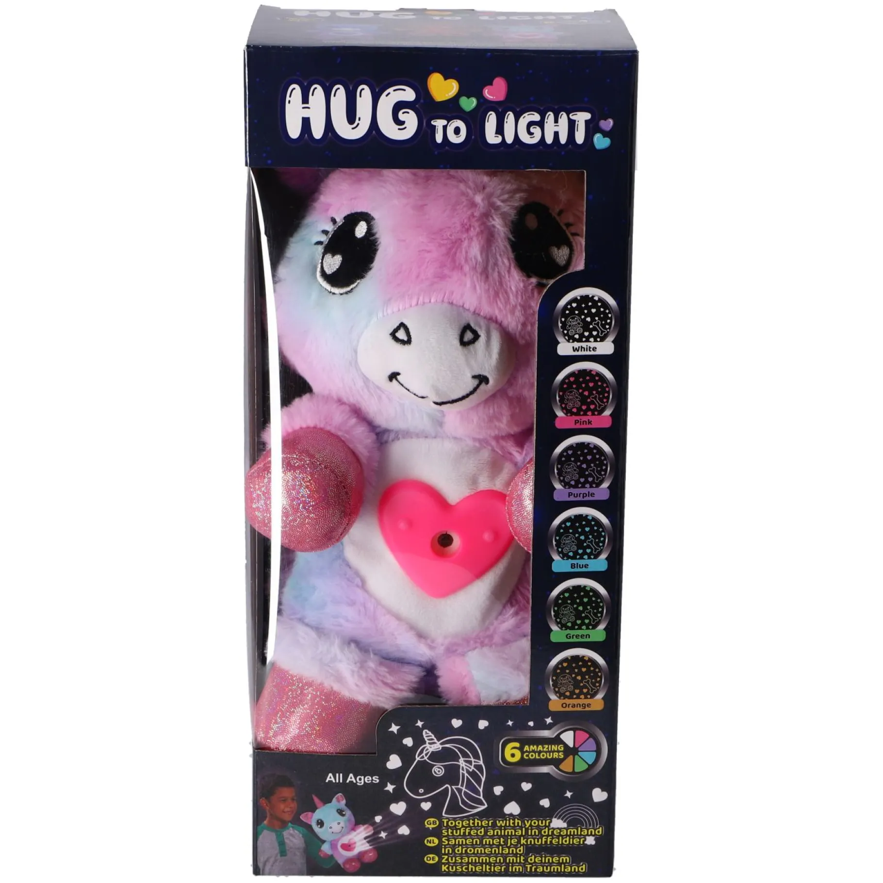 Plucheknuffels> Knuffel Pluche Dier Met Projector 3 Assorti