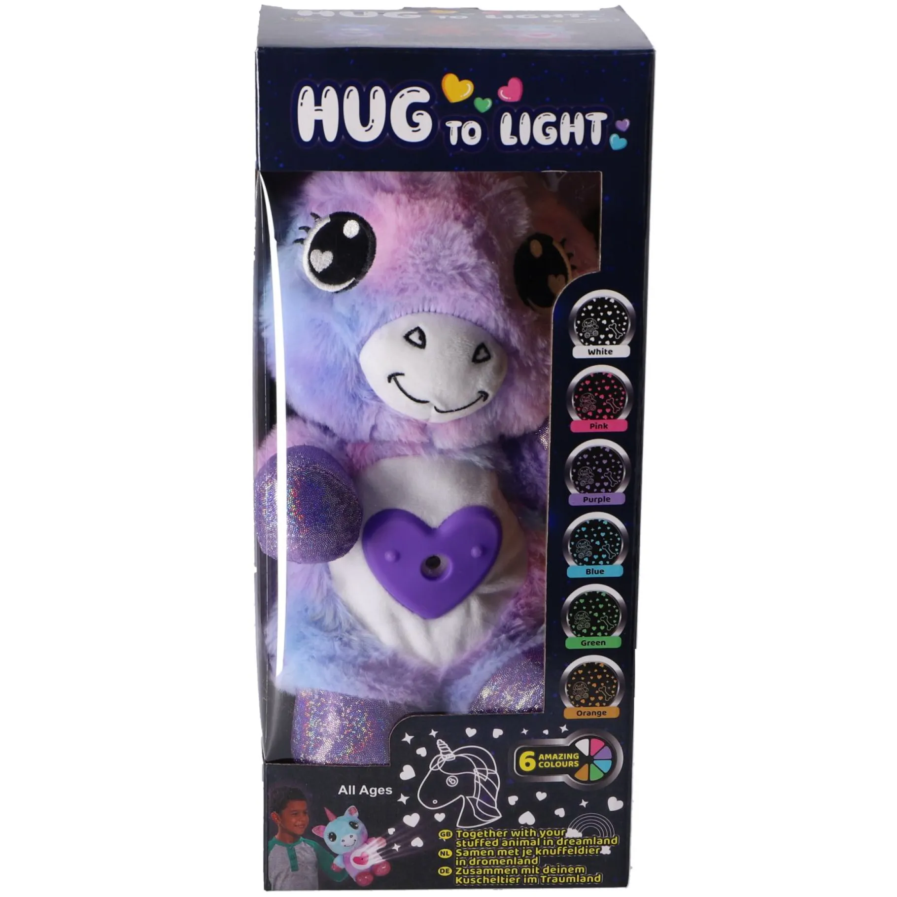 Plucheknuffels> Knuffel Pluche Dier Met Projector 3 Assorti