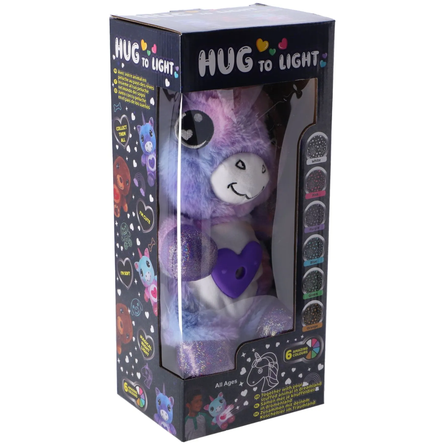 Plucheknuffels> Knuffel Pluche Dier Met Projector 3 Assorti