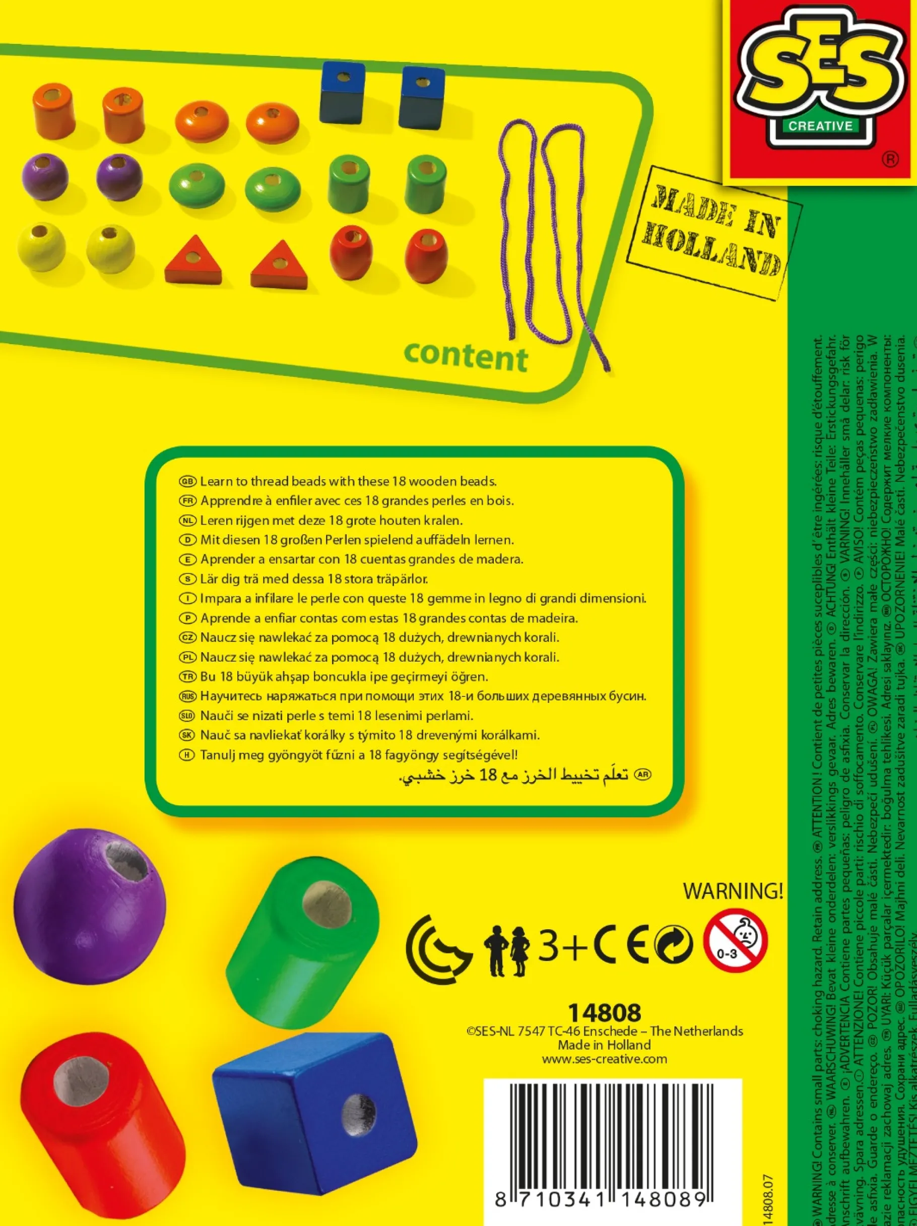 Knutselsets>Ses Knutselpakket Ik Leer Rijgen