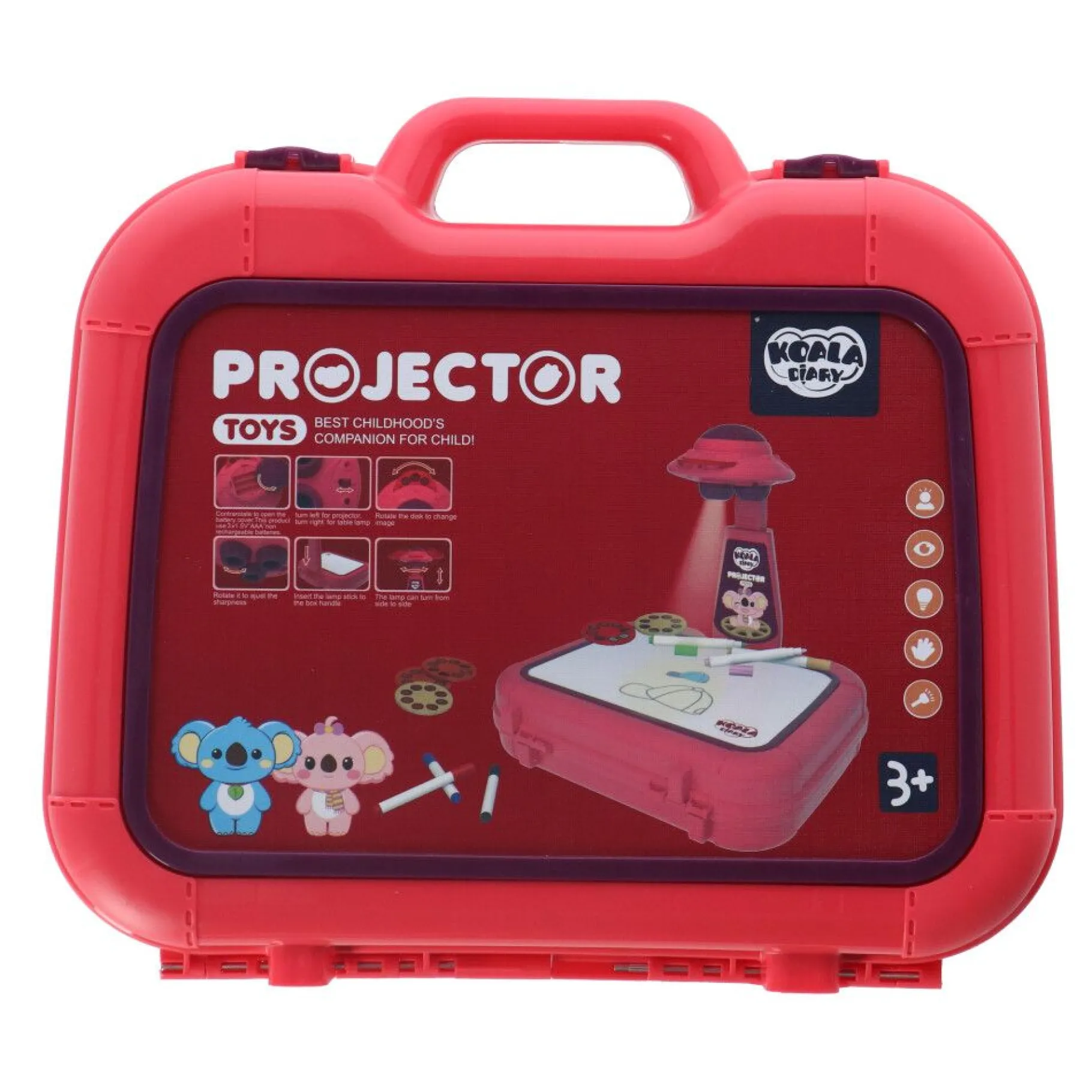 Tekenen / Kleuren> Koala Diary Tekenprojector In Koffer Roze
