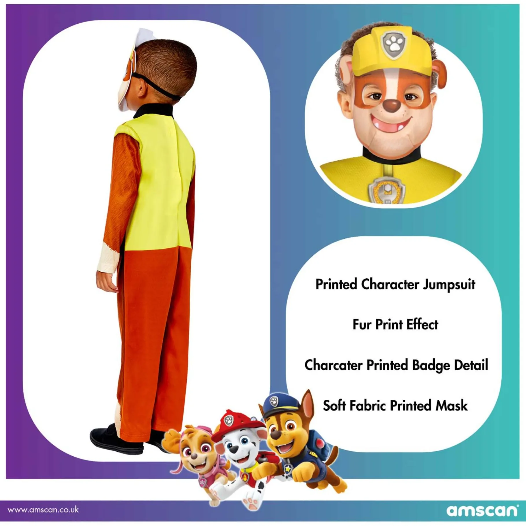 Verkleden|Jongens> Kostuum Rubble 3-4 Jaar