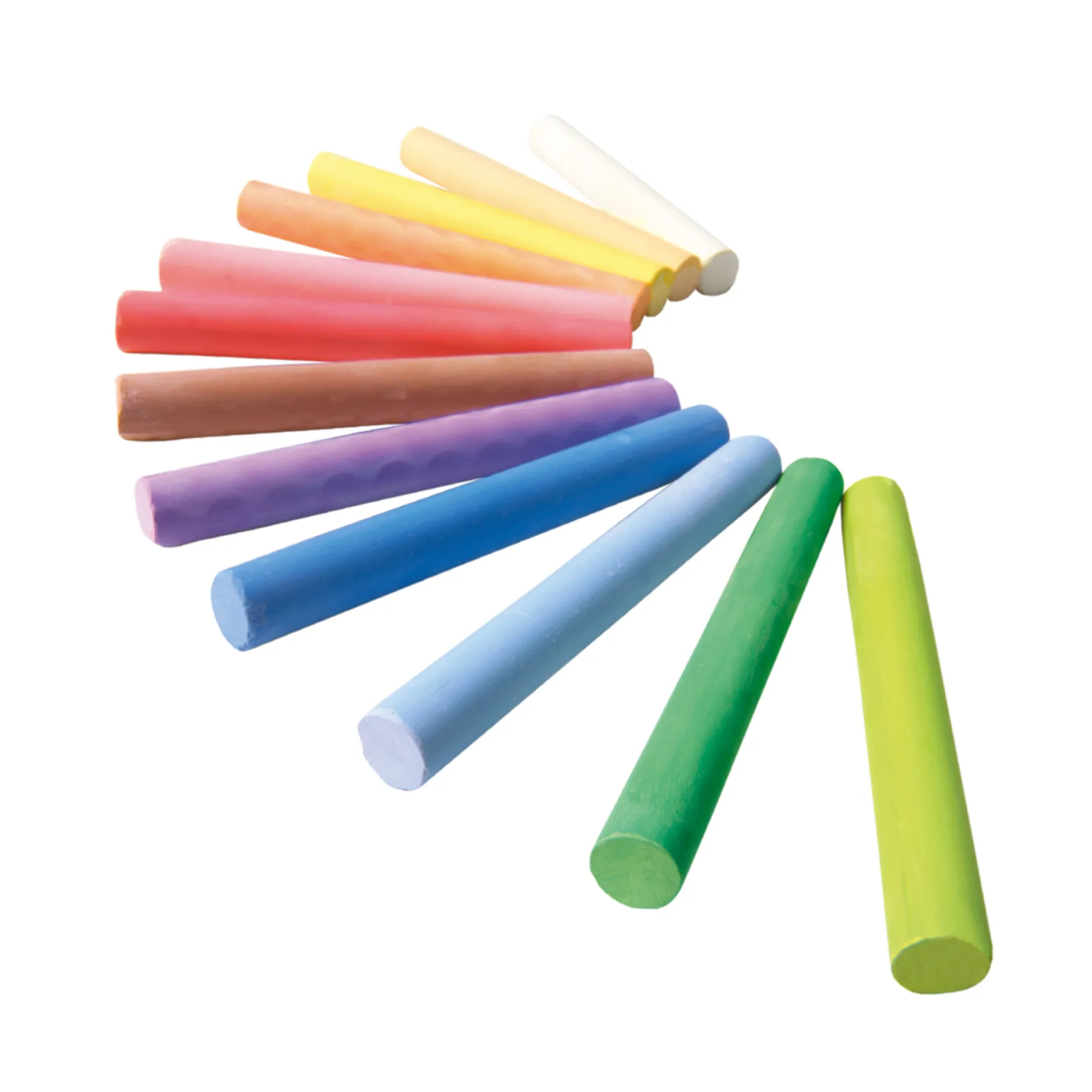 Schoolborden>Ses Krijtjes Gekleurd 12 Stuks