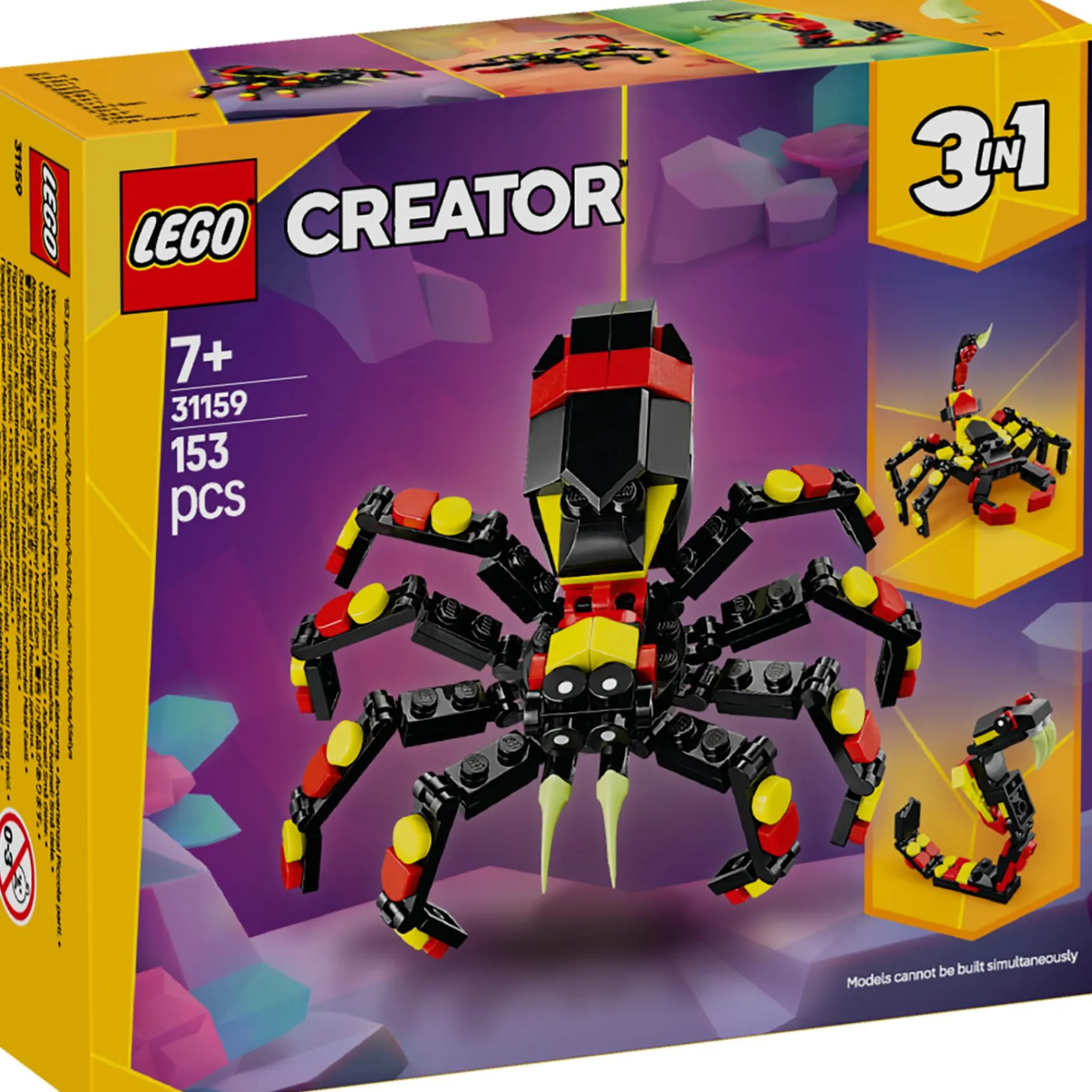 Bouwstenen|Jongens>LEGO 31159 Creator 3-in-1 Wilde dieren: spannende spin