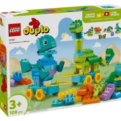 Bouwstenen|Jongens>LEGO 10451 DUPLO Town 3-in-1 dinosaurussen op  wielen