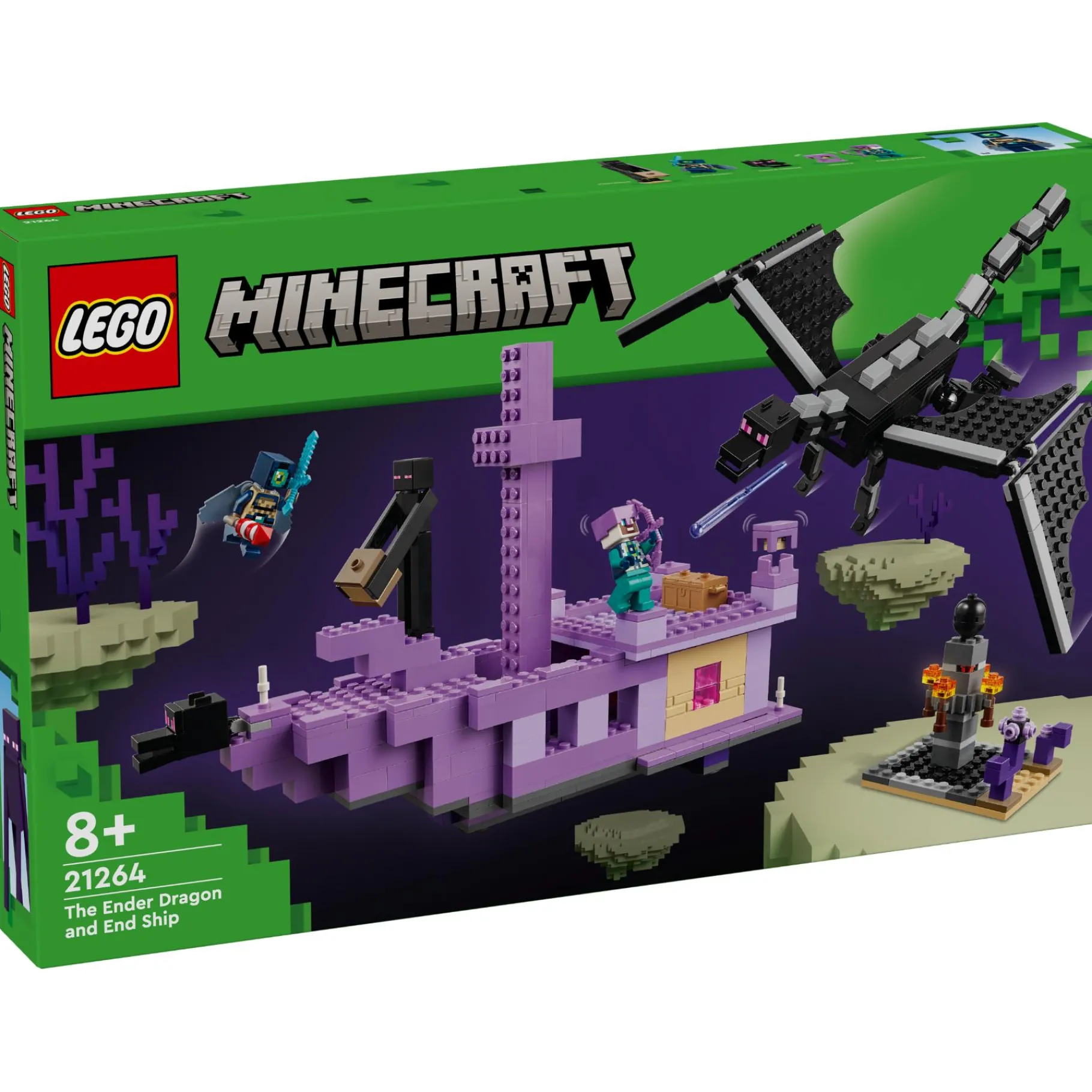 Bouwstenen|Jongens>LEGO 21264 Minecraft De Enderdraak En Het End-Schip
