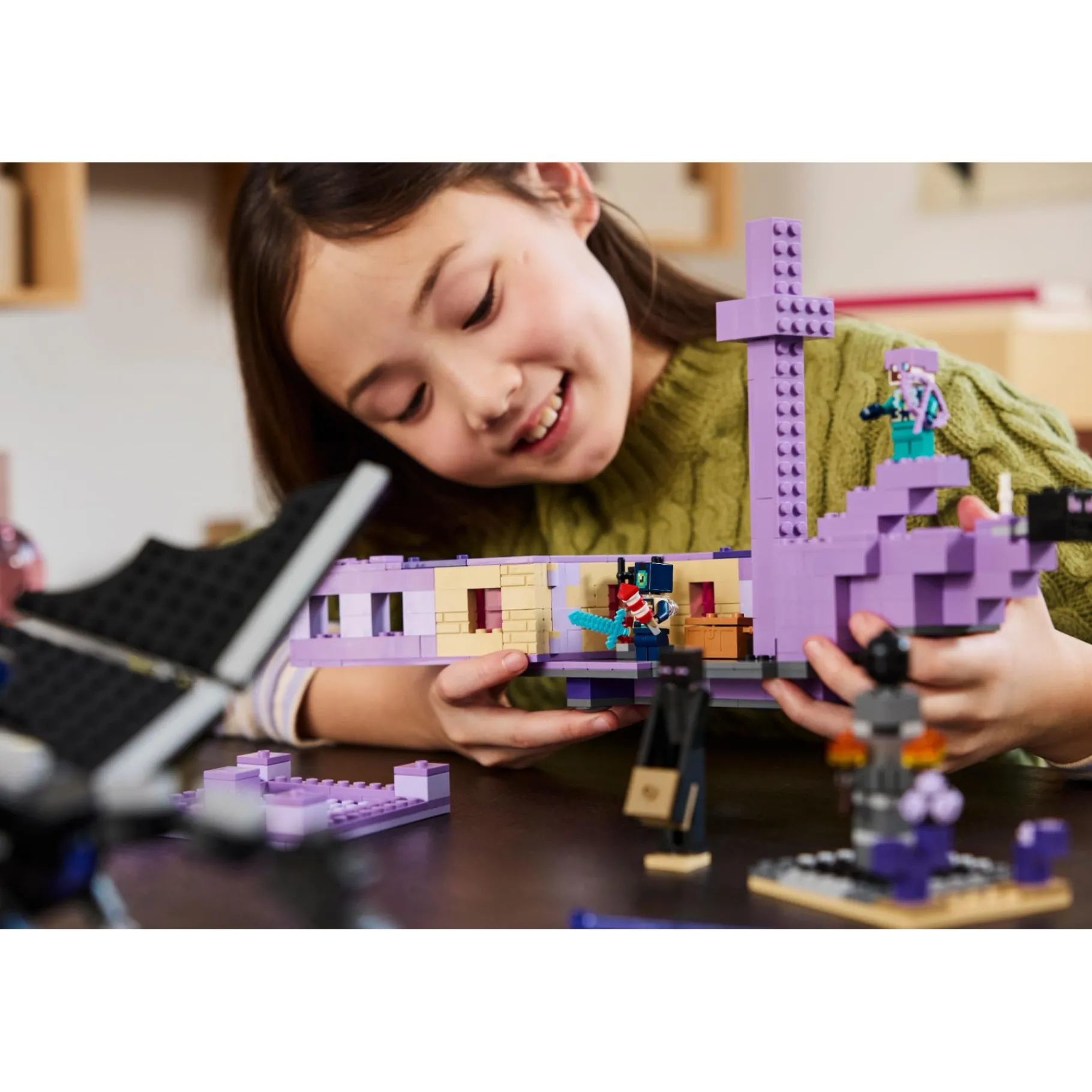 Bouwstenen|Jongens>LEGO 21264 Minecraft De Enderdraak En Het End-Schip