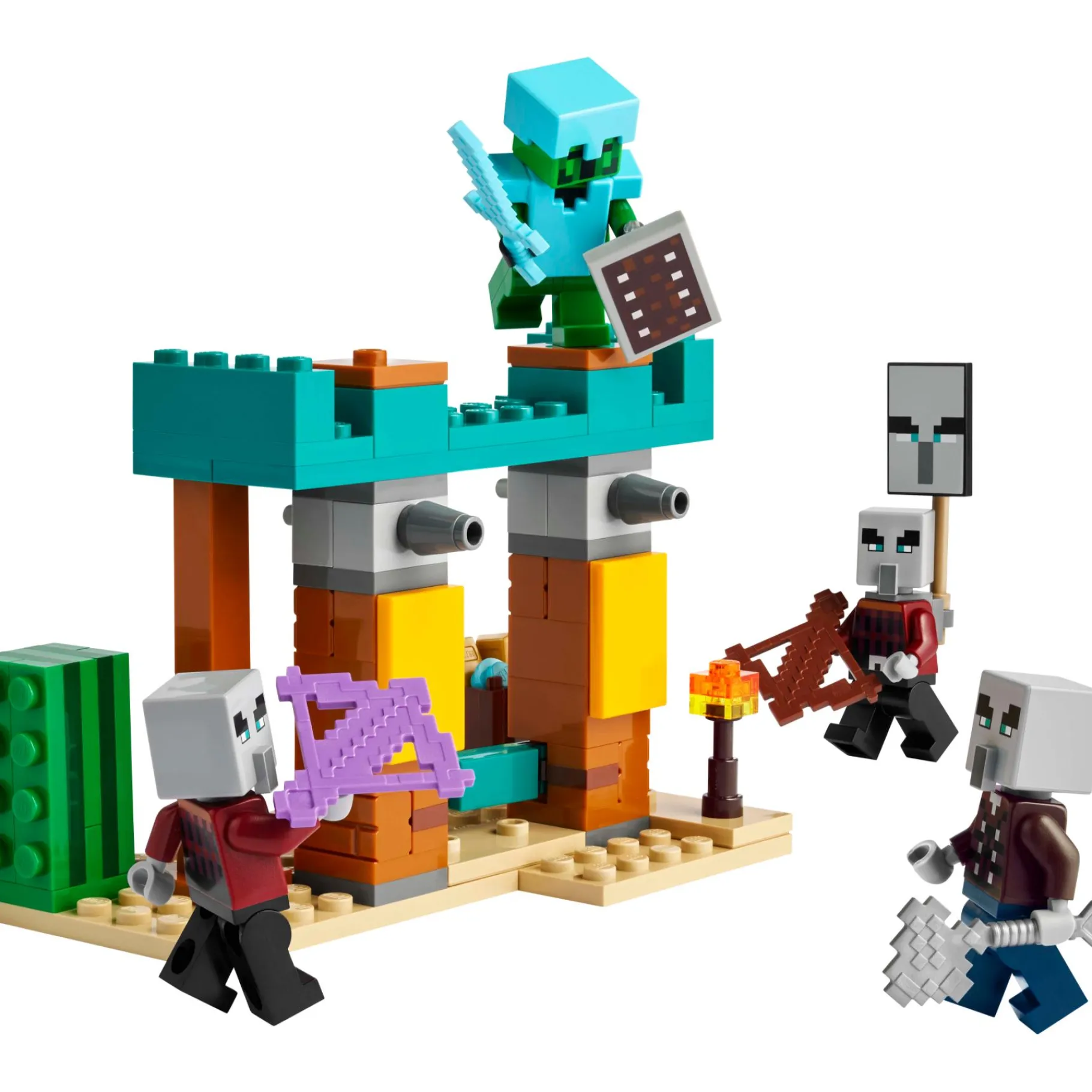 Bouwstenen|Jongens>LEGO 21267 Minecraft De Illagers in de woestijn