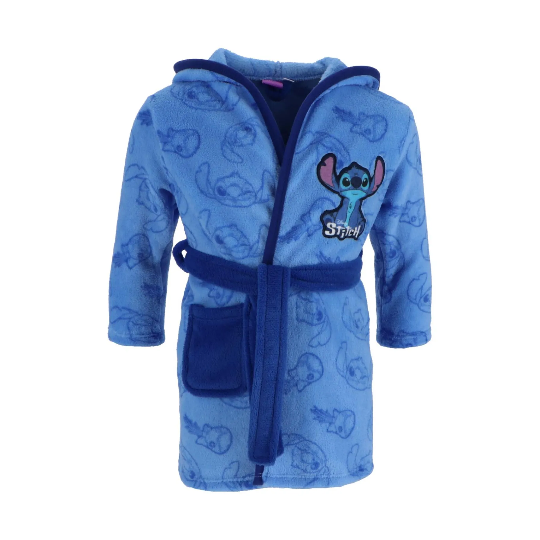 Kinderpyama's> Lilo & Stitch badjas blauw maat 98-104