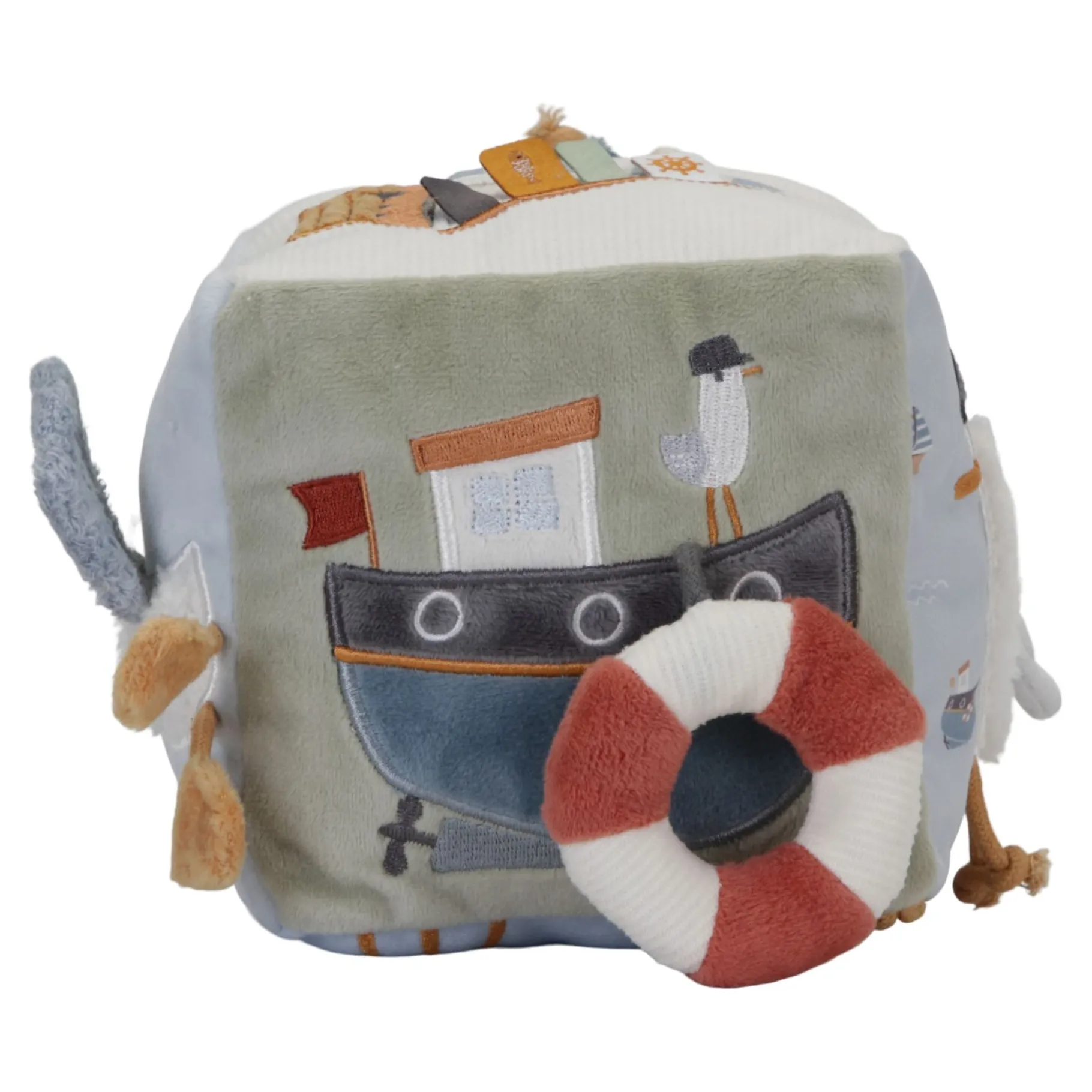 Plucheknuffels|Babyspeelgoed>Tiamo Little Dutch Activiteitenkubus Sailors Bay